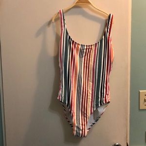 NWT Madewell striped one piece swim suit!!